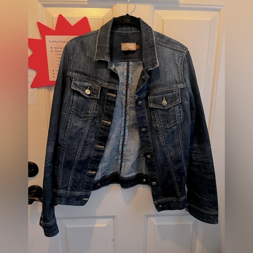 Women’s Paige Premium Denim Size L Large Vermont Jean Jacket. USA. 2% Stretch.